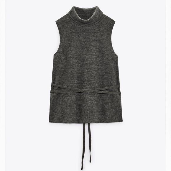 Zara Turtleneck Drawstring Top - Picture 3 of 8